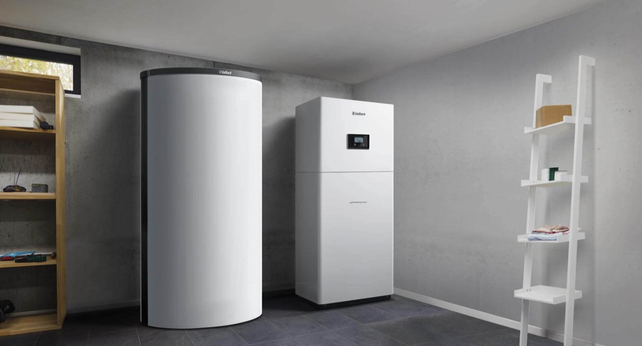 Vaillant Solewärmepumpe im Technikraum